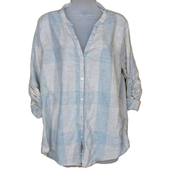 Max Jeans Rolled Sleeve Button Up Tunic - Picture 1 of 6